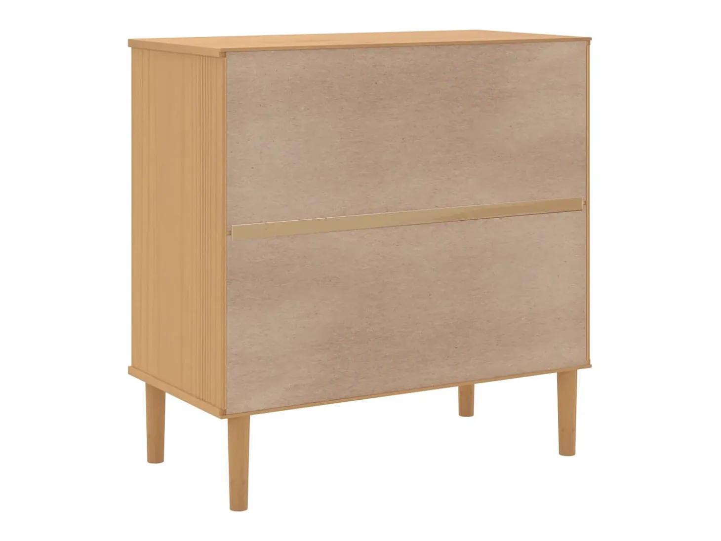 Aparador SENJA aspecto de ratán madera pino marrón 80x40x80 cm