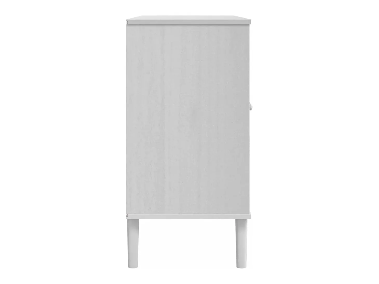 Aparador SENJA aspecto de ratán madera pino blanco 112x40x80 cm