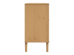Aparador SENJA aspecto de ratán madera pino marrón 112x40x80 cm