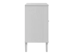 Aparador SENJA en aspecto ratán blanco 80x40x80 cm madera maciza de pino