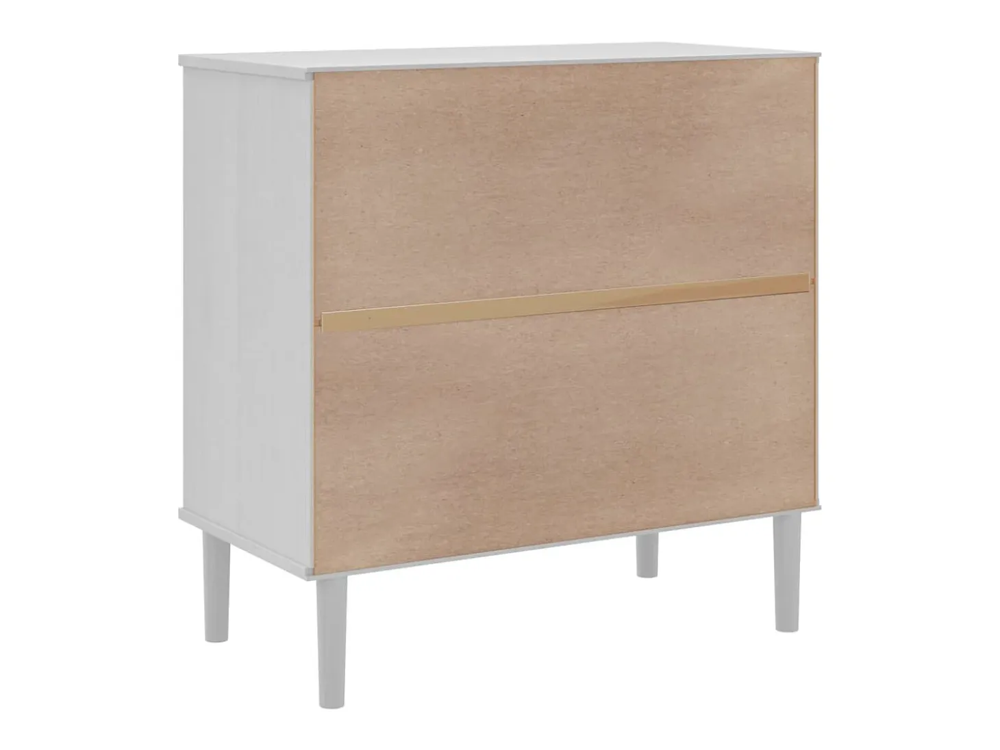 Aparador SENJA en aspecto ratán blanco 80x40x80 cm madera maciza de pino