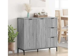Aparador Sonoma Gris 89,5 x 33 x 82 cm Madera de Ingeniería