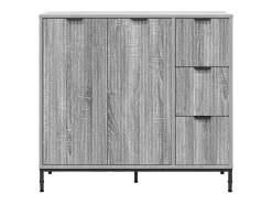 Aparador Sonoma Gris 89,5 x 33 x 82 cm Madera de Ingeniería