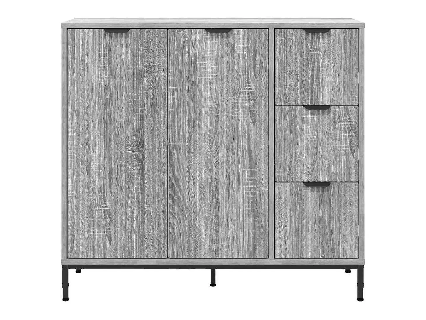 Aparador Sonoma Gris 89,5 x 33 x 82 cm Madera de Ingeniería