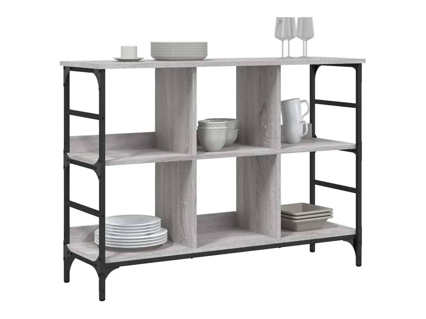 Aparador Sonoma gris 102x32x73,5 cm madera de ingeniería