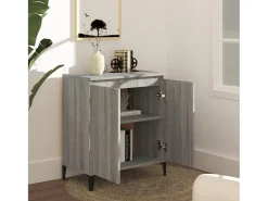 Aparador Sonoma gris 60x35x70 cm Madera de ingeniería