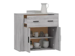 Aparador Sonoma gris 80x33x70 cm Madera de ingeniería