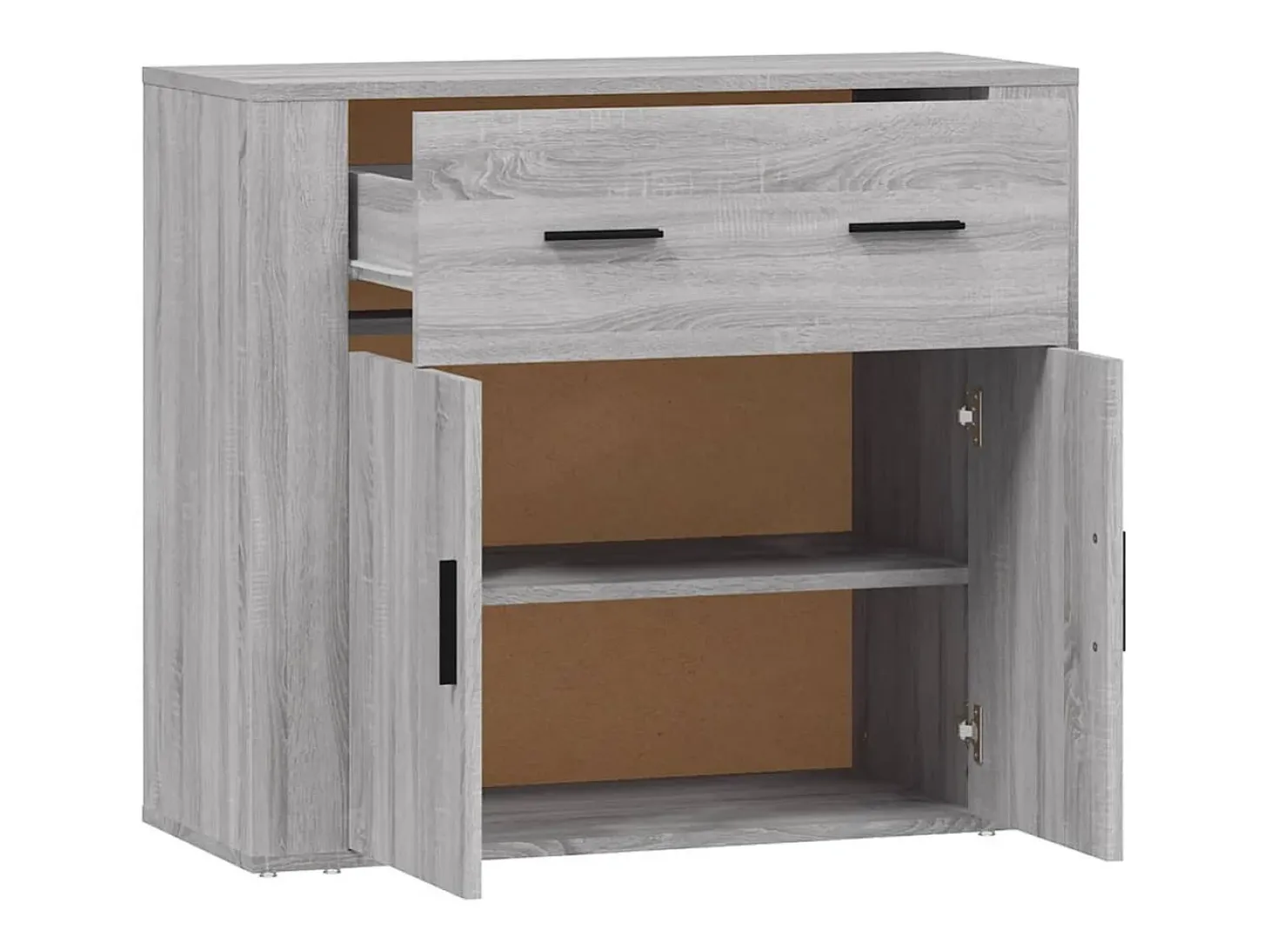 Aparador Sonoma gris 80x33x70 cm Madera de ingeniería