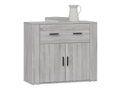 Aparador Sonoma gris 80x33x70 cm Madera de ingeniería