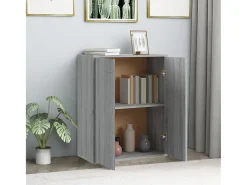 Aparador Sonoma gris 60x30x75 cm Madera de ingeniería