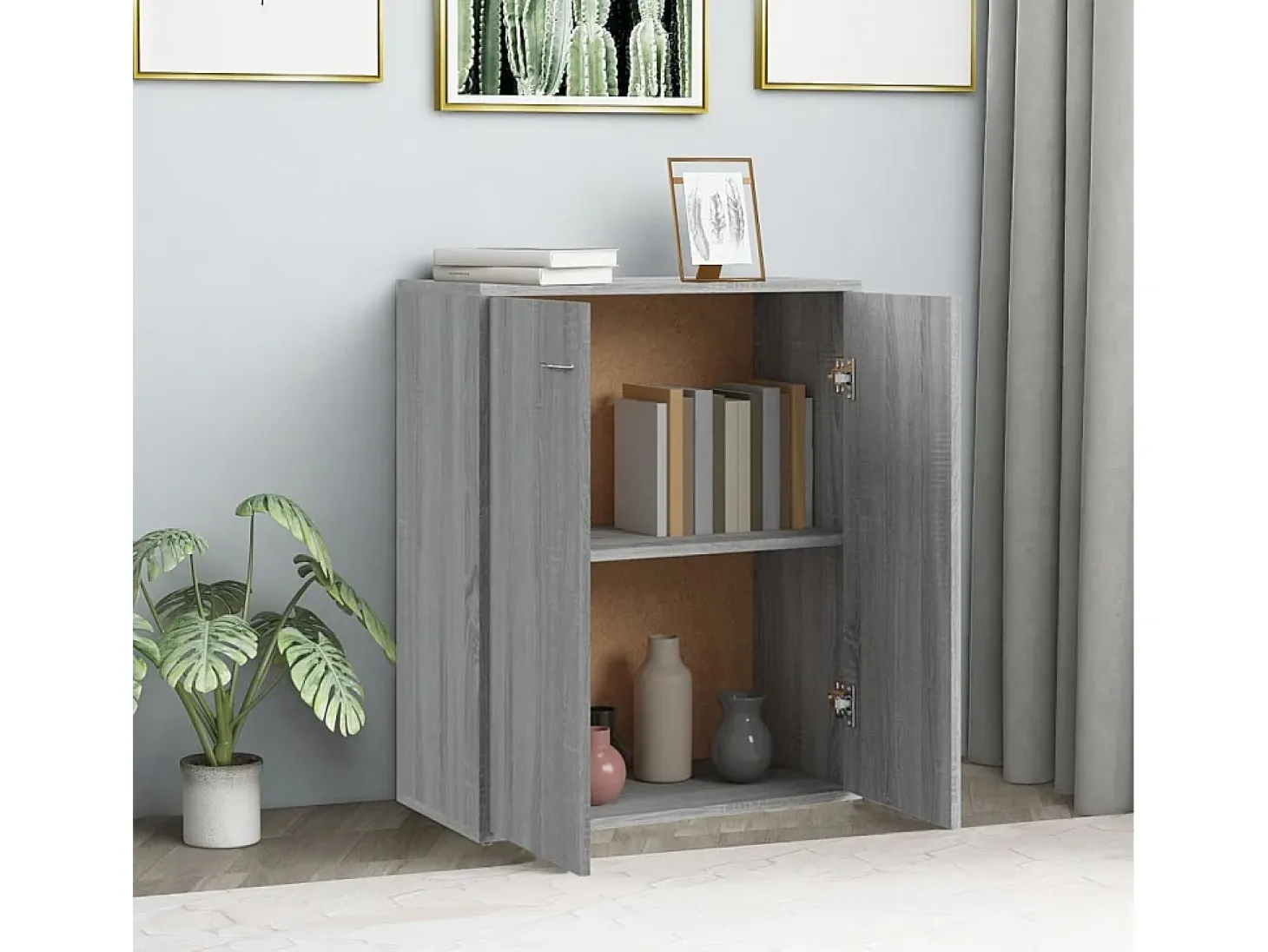 Aparador Sonoma gris 60x30x75 cm Madera de ingeniería