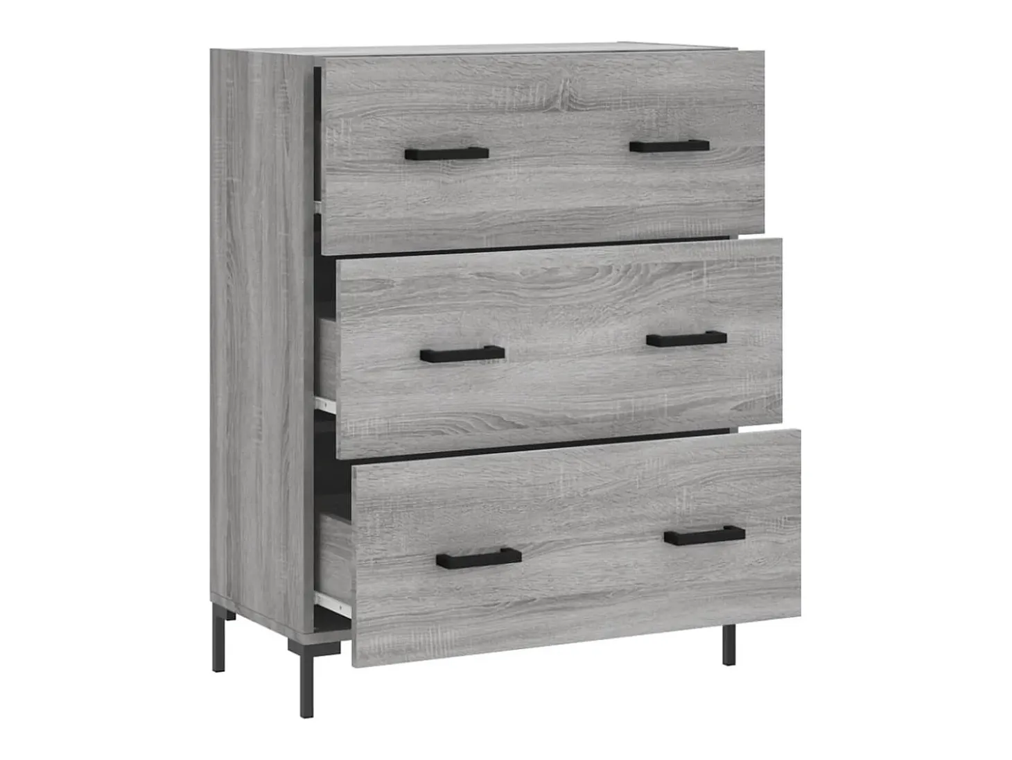 Aparador Sonoma gris 69,5x34x90 cm madera de ingeniería