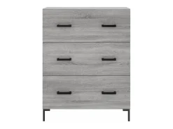 Aparador Sonoma gris 69,5x34x90 cm madera de ingeniería
