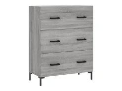 Aparador Sonoma gris 69,5x34x90 cm madera de ingeniería
