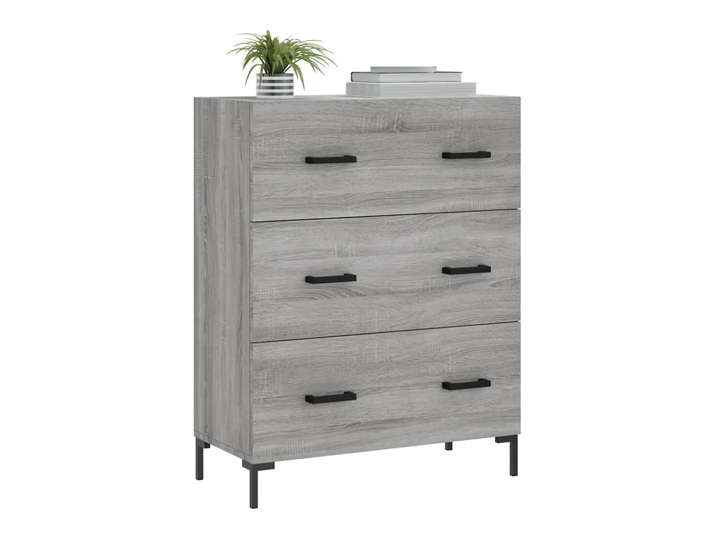 Aparador Sonoma gris 69,5x34x90 cm madera de ingeniería