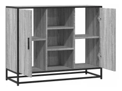 Aparador Sonoma gris 92x35x76 cm madera de ingeniería