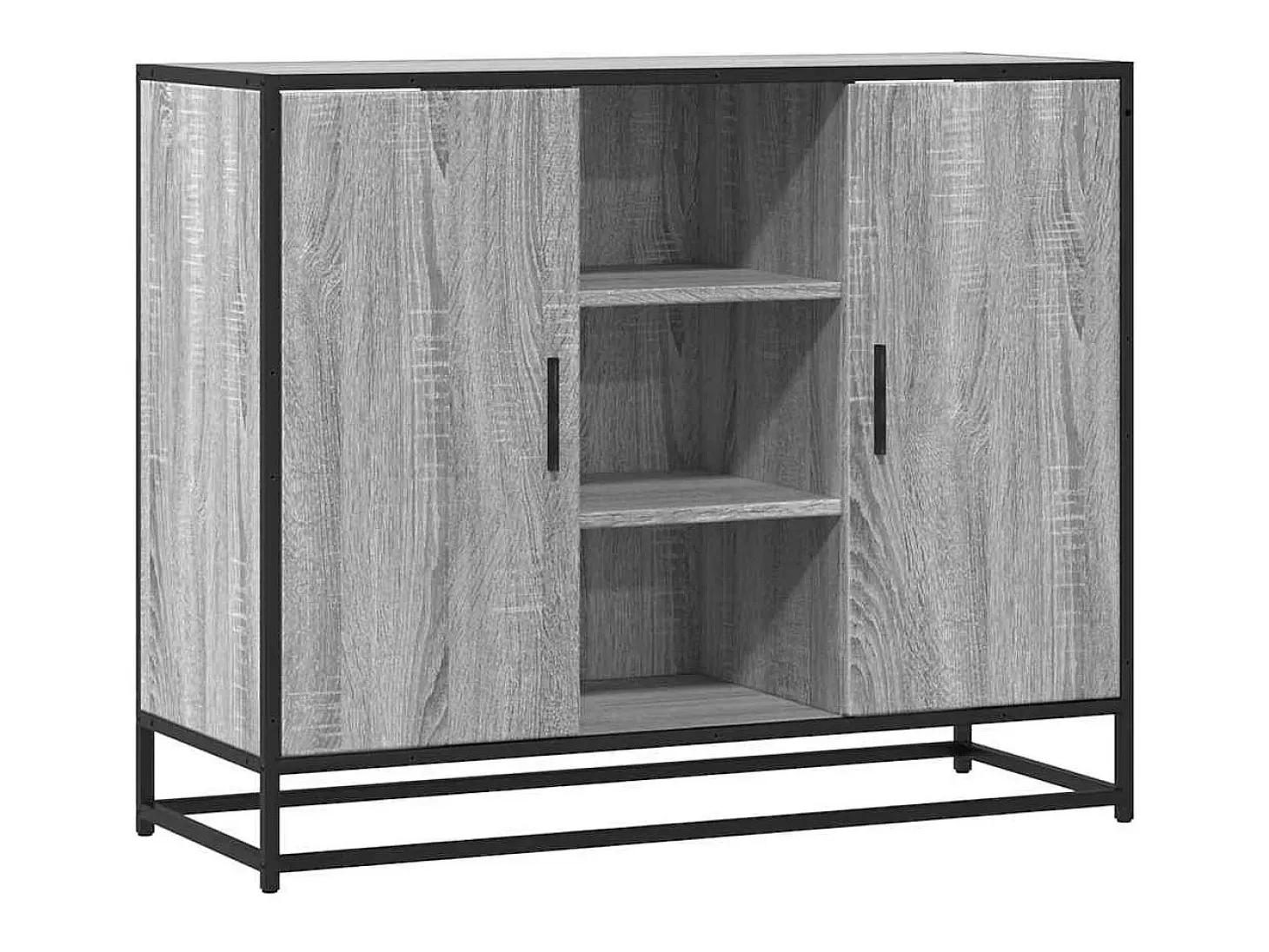 Aparador Sonoma gris 92x35x76 cm madera de ingeniería