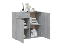 Aparador Sonoma gris 80x36x75 cm Madera de ingeniería