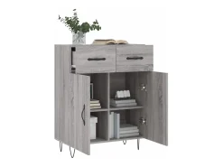 Aparador Sonoma gris 69,5x34x90 cm madera de ingeniería