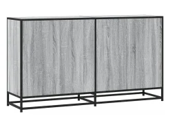 Aparador Sonoma gris 134x35x76 cm madera de ingeniería