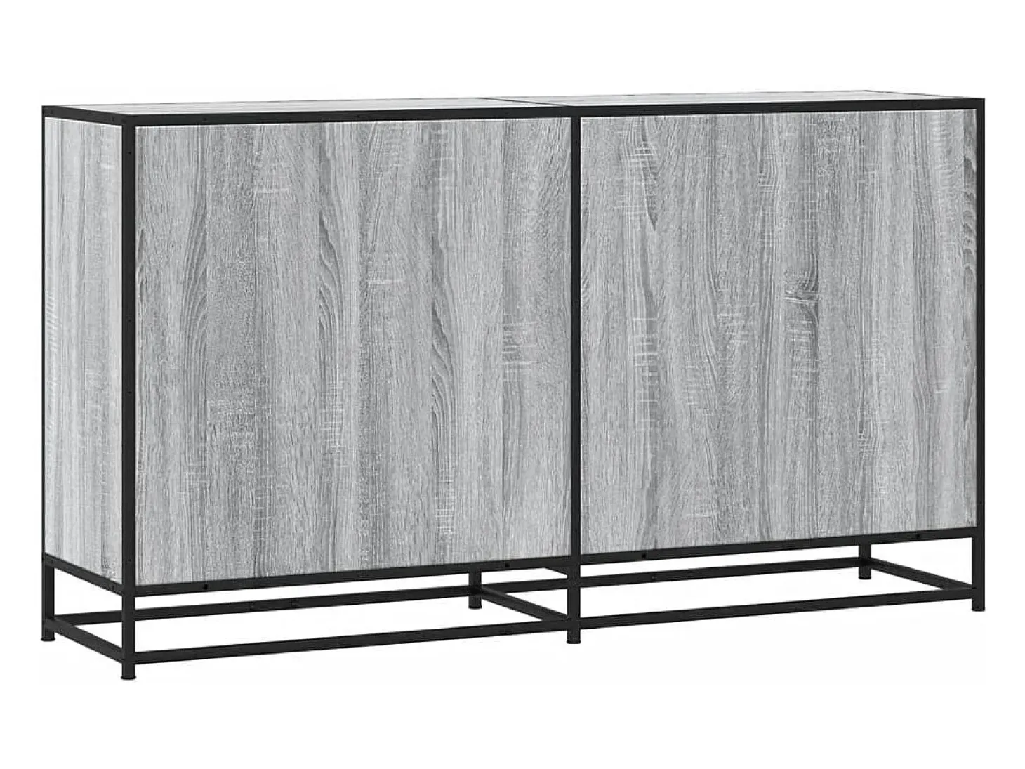 Aparador Sonoma gris 134x35x76 cm madera de ingeniería