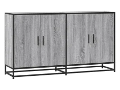 Aparador Sonoma gris 134x35x76 cm madera de ingeniería