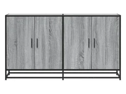 Aparador Sonoma gris 134x35x76 cm madera de ingeniería