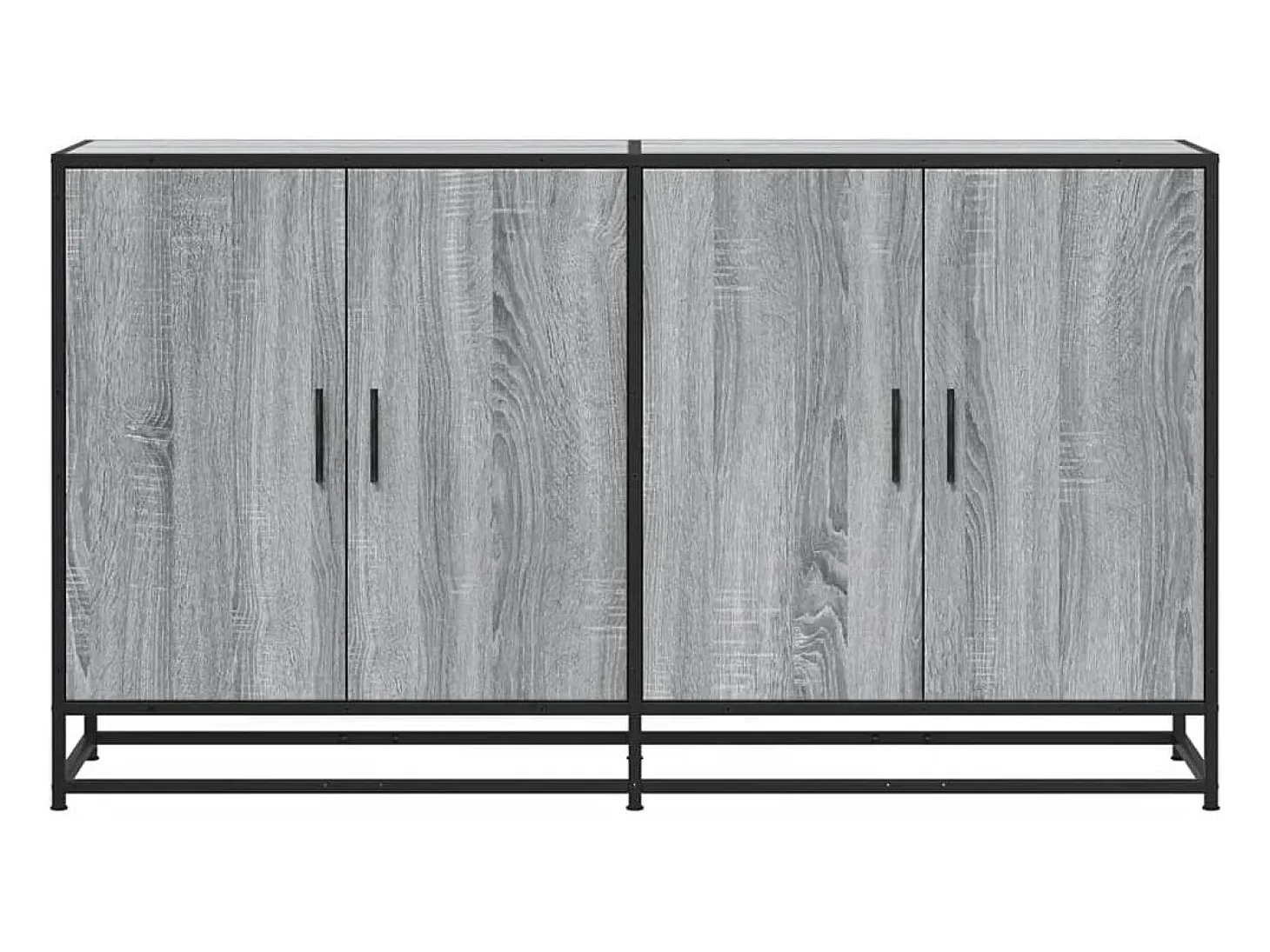Aparador Sonoma gris 134x35x76 cm madera de ingeniería