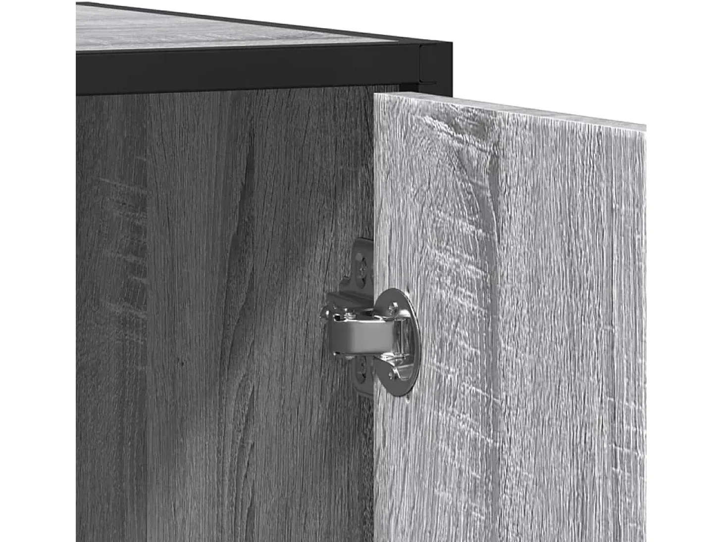 Aparador Sonoma gris 134x35x76 cm madera de ingeniería