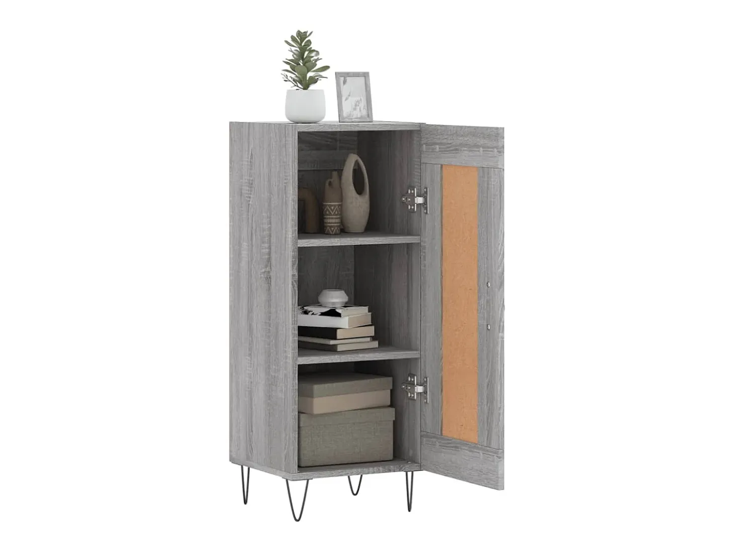 Aparador Sonoma gris 34,5x34x90 cm Madera de ingeniería