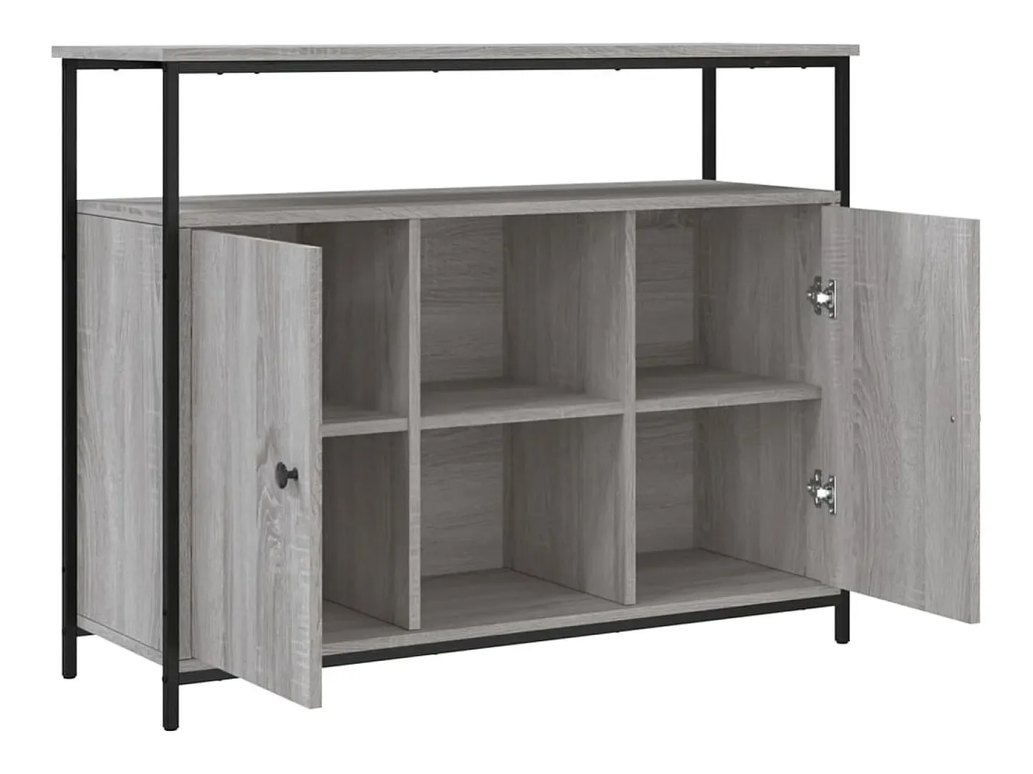 Aparador Sonoma gris 100x35x80 cm madera de ingeniería