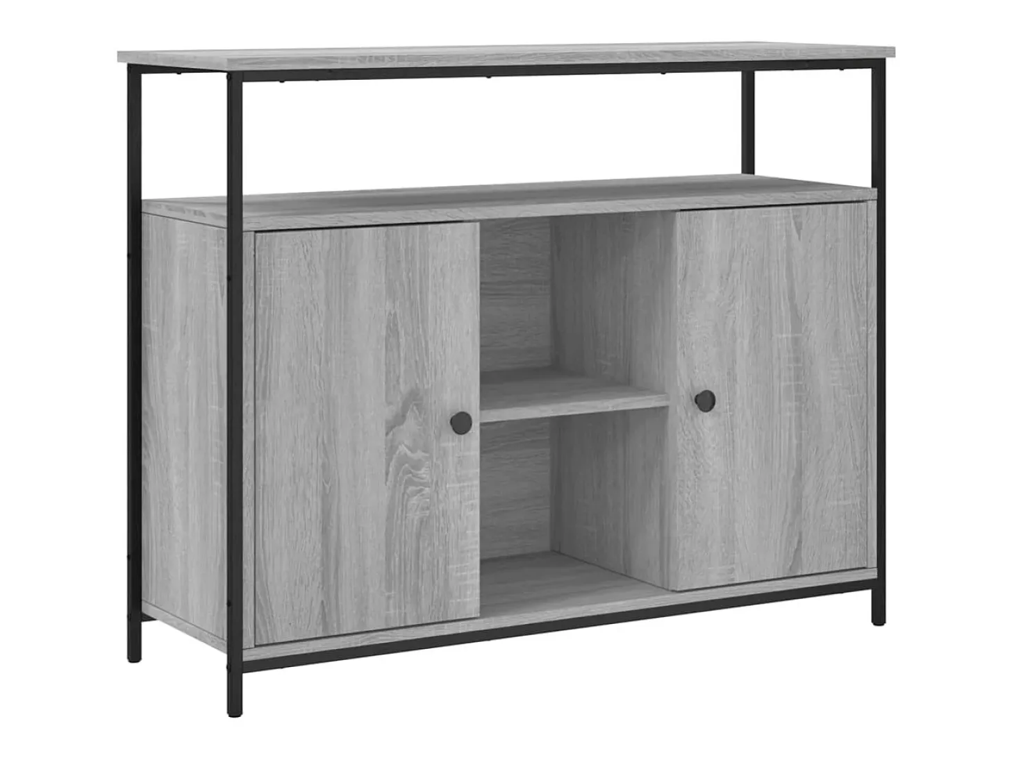 Aparador Sonoma gris 100x35x80 cm madera de ingeniería