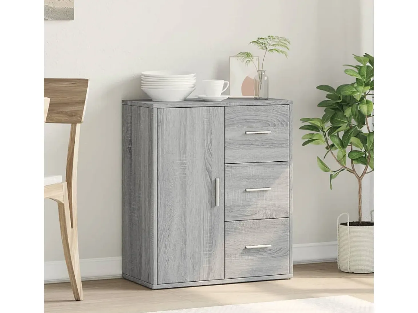 Aparador Sonoma gris 60x31x70 cm madera de ingeniería