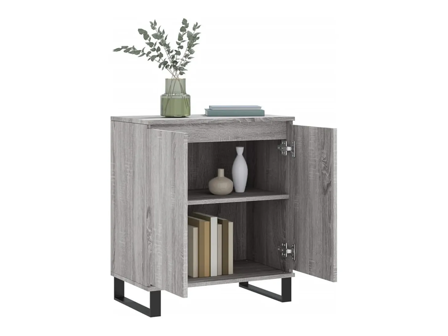 Aparador Sonoma gris 60x35x70 cm Madera de ingeniería
