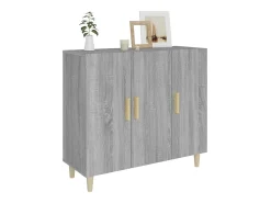 Aparador Sonoma gris 90x34x80 cm madera de ingeniería