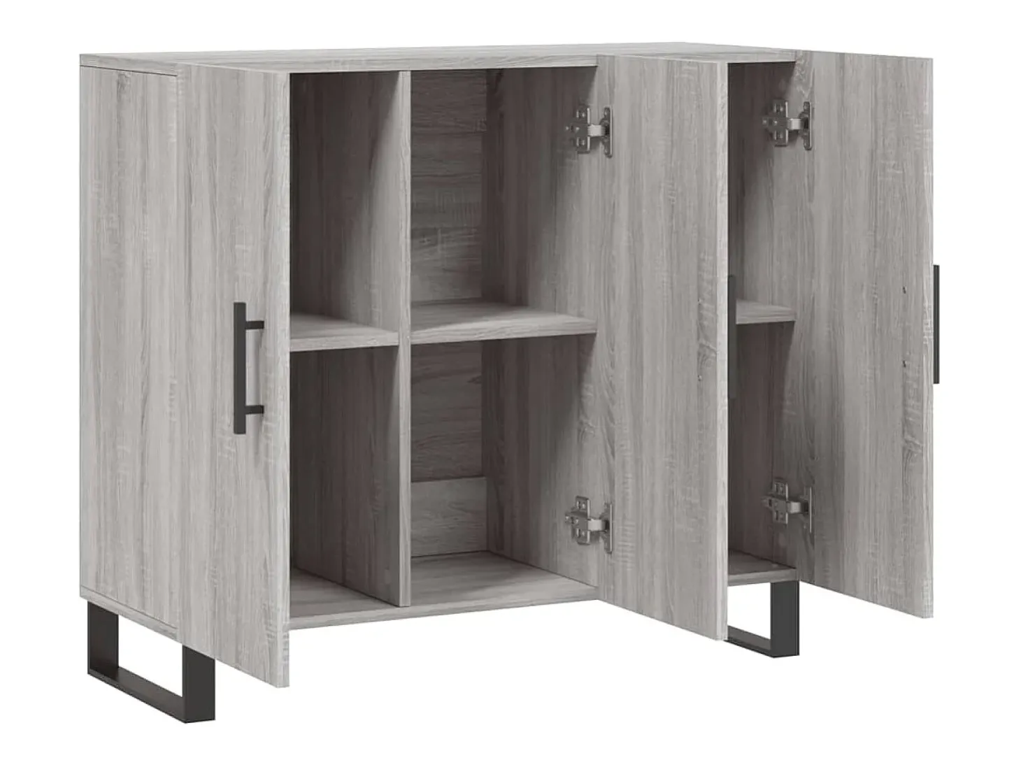 Aparador Sonoma gris 90x34x80 cm madera de ingeniería