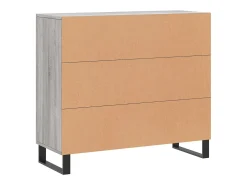 Aparador Sonoma gris 90x34x80 cm madera de ingeniería