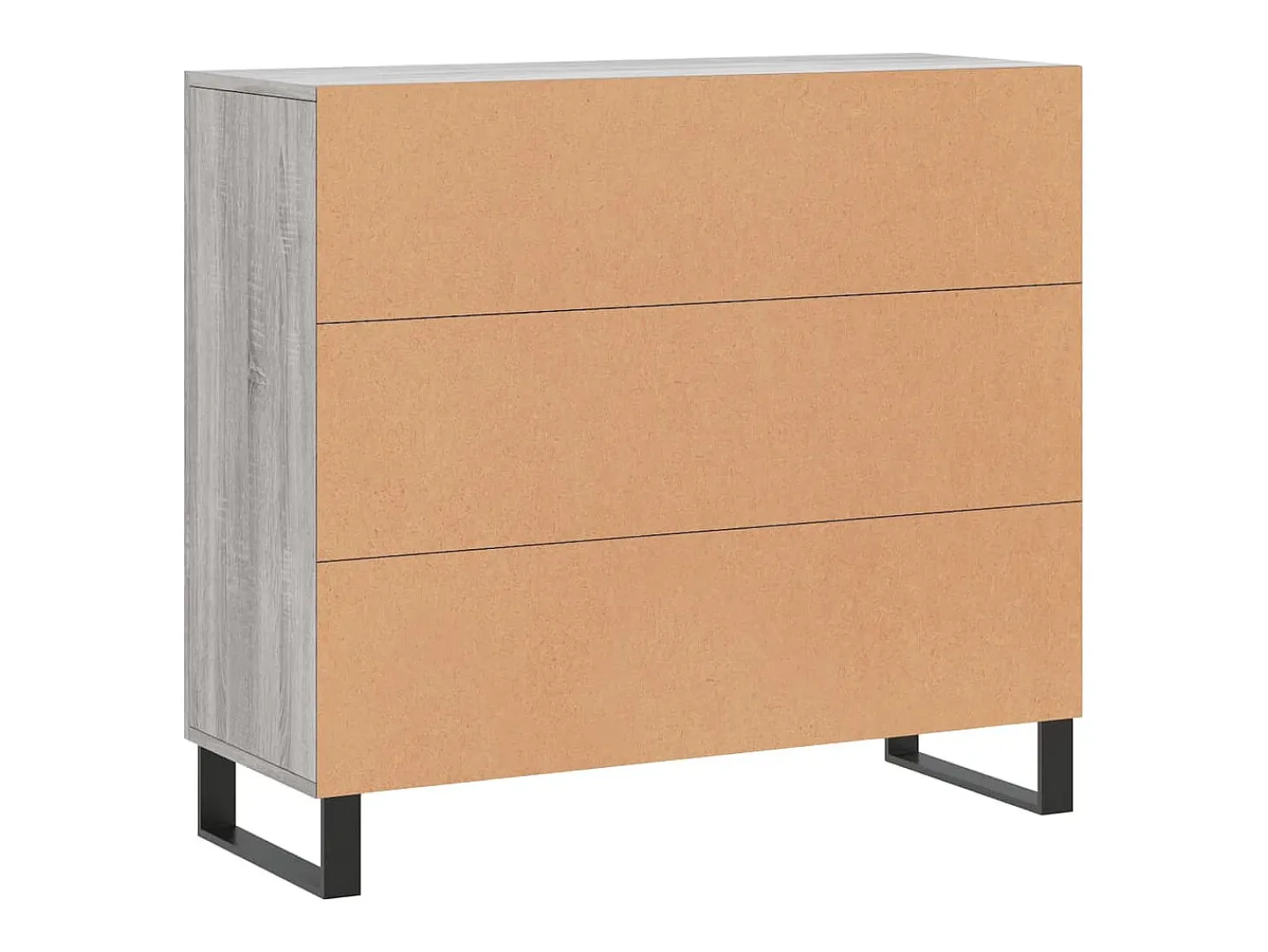 Aparador Sonoma gris 90x34x80 cm madera de ingeniería