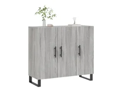 Aparador Sonoma gris 90x34x80 cm madera de ingeniería