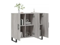 Aparador Sonoma gris 90x34x80 cm madera de ingeniería