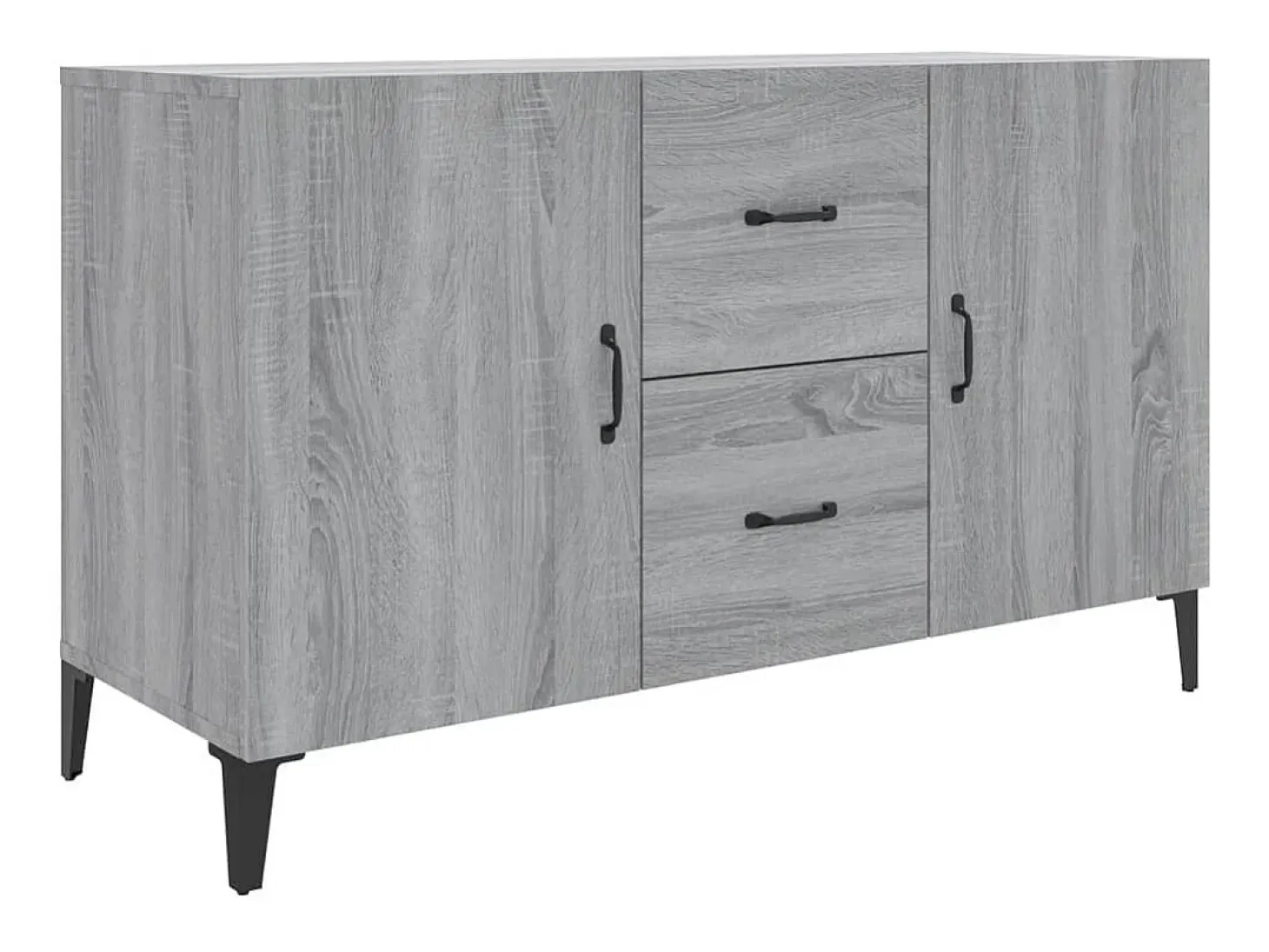 Aparador Sonoma gris 100x36x60 cm madera de ingeniería