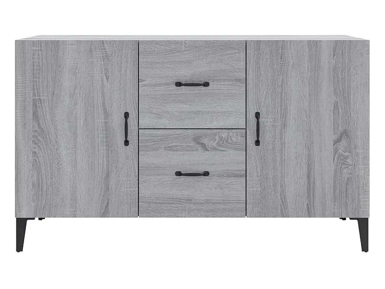 Aparador Sonoma gris 100x36x60 cm madera de ingeniería
