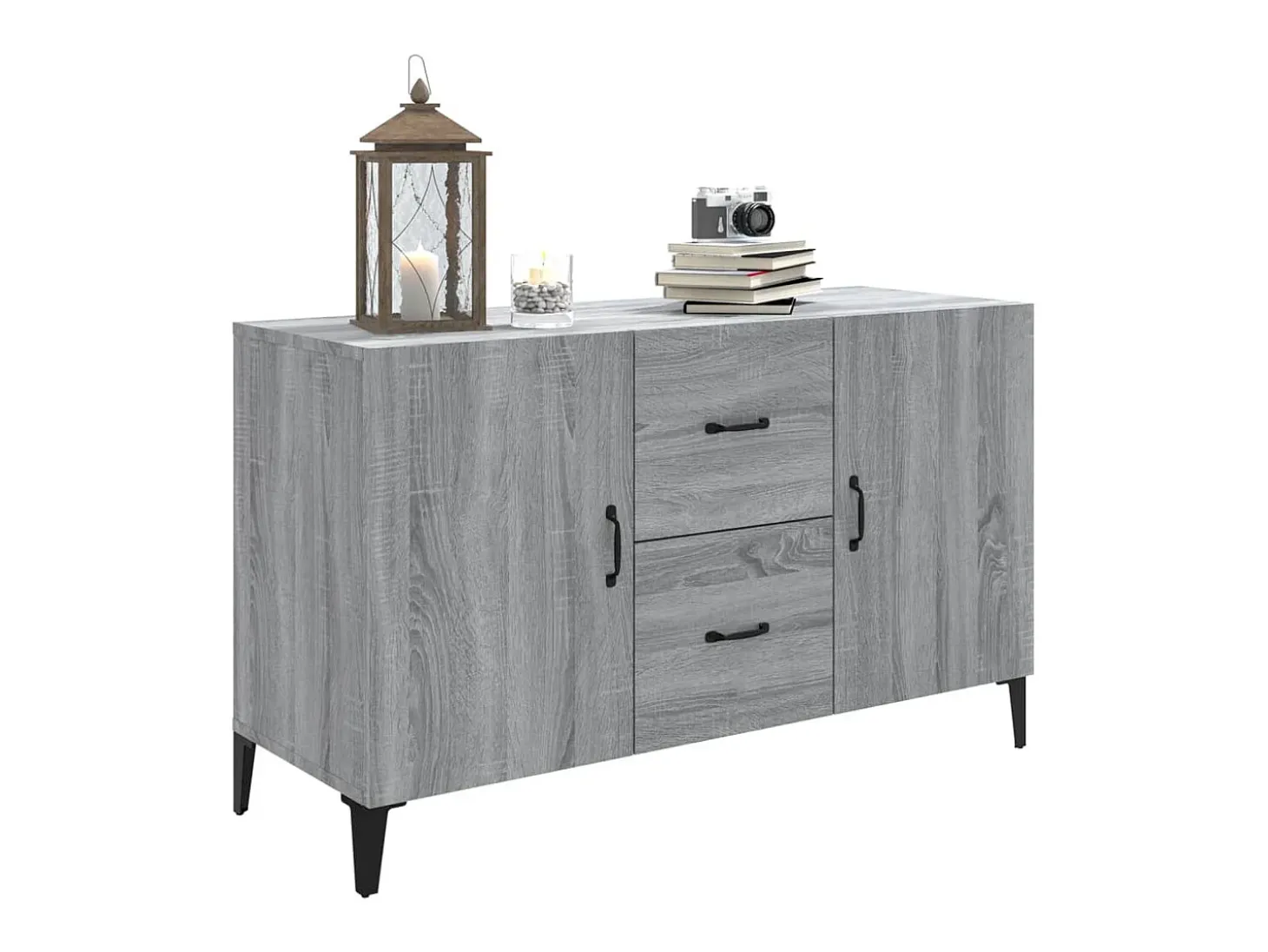 Aparador Sonoma gris 100x36x60 cm madera de ingeniería
