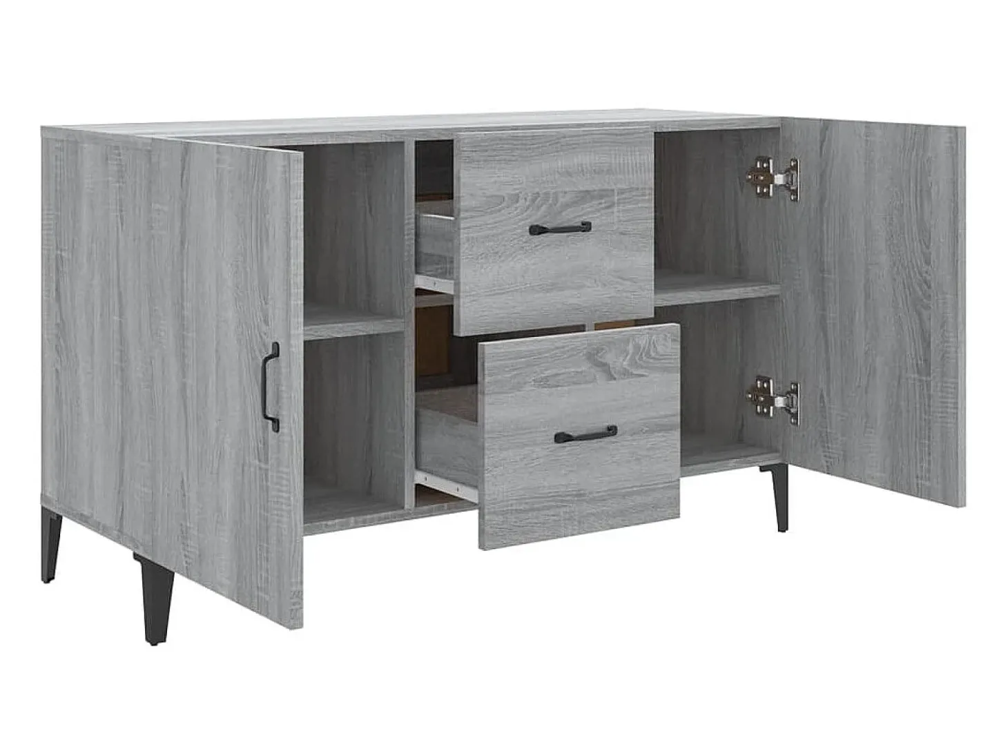 Aparador Sonoma gris 100x36x60 cm madera de ingeniería