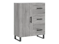 Aparador Sonoma gris 69,5x34x90 cm madera de ingeniería