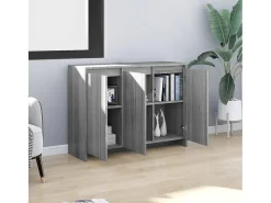 Aparador Sonoma Gris 102x33x75 cm Madera de Ingeniería