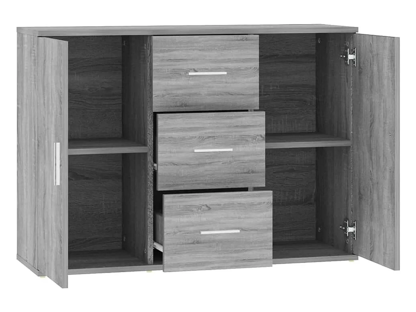 Aparador Sonoma gris 91x29,5x65 cm Madera de ingeniería