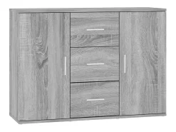 Aparador Sonoma gris 91x29,5x65 cm Madera de ingeniería