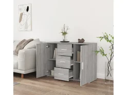 Aparador Sonoma gris 91x29,5x65 cm Madera de ingeniería