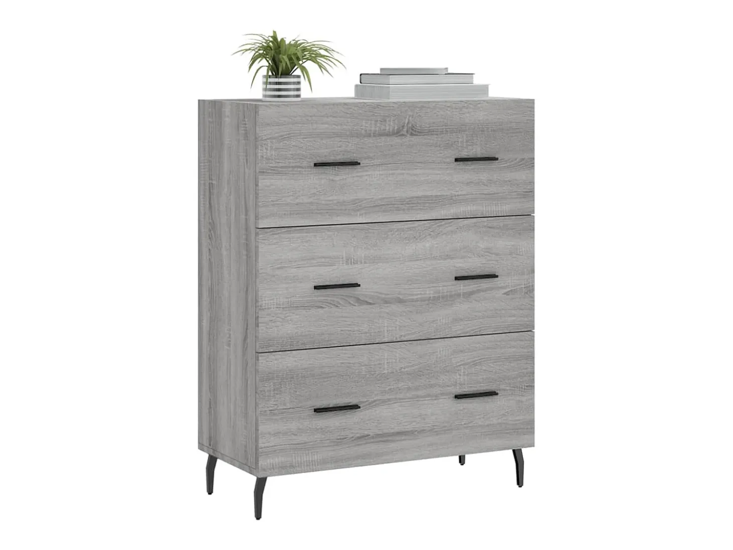 Aparador Sonoma gris 69,5x34x90 cm madera de ingeniería